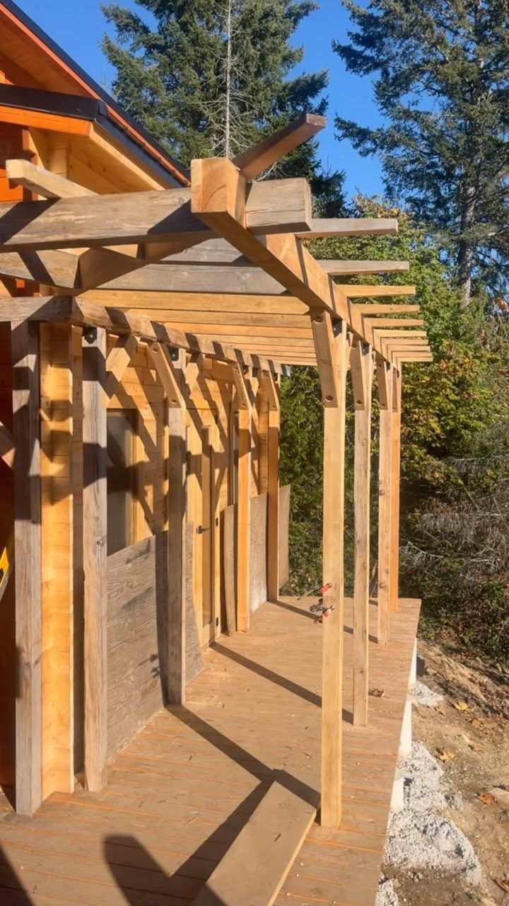 Timber pergola frame